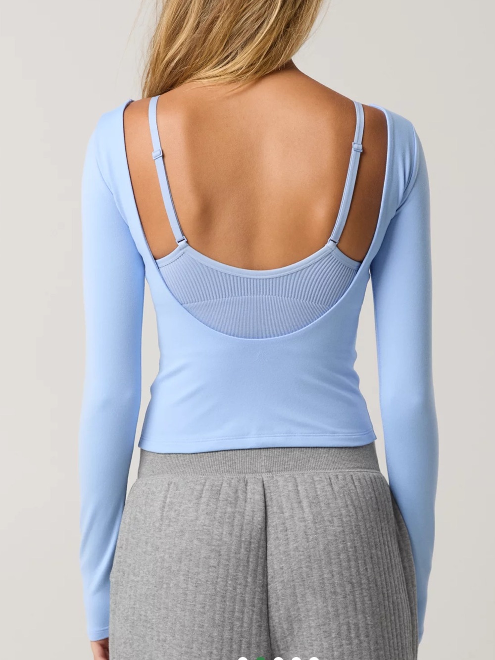 NWT Aerie The Hugger Long Sleeve low back Top